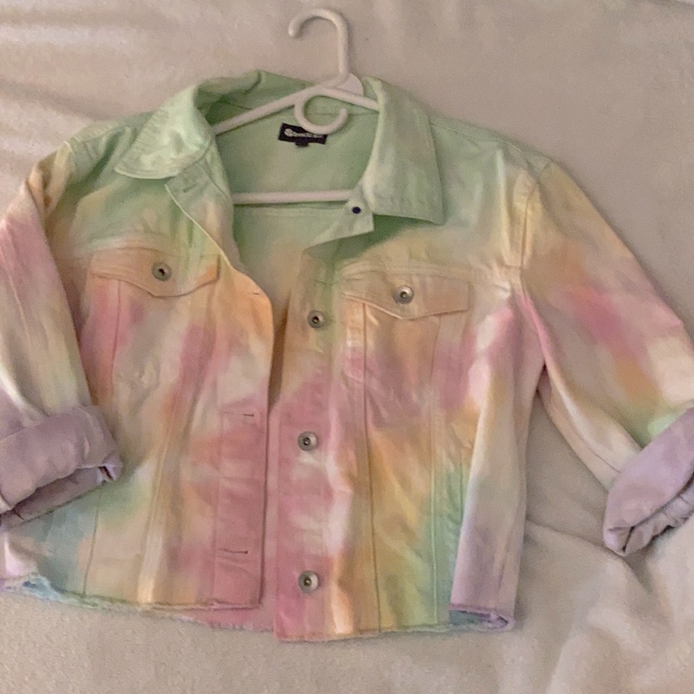 Pastel Cropped Jean Jacket